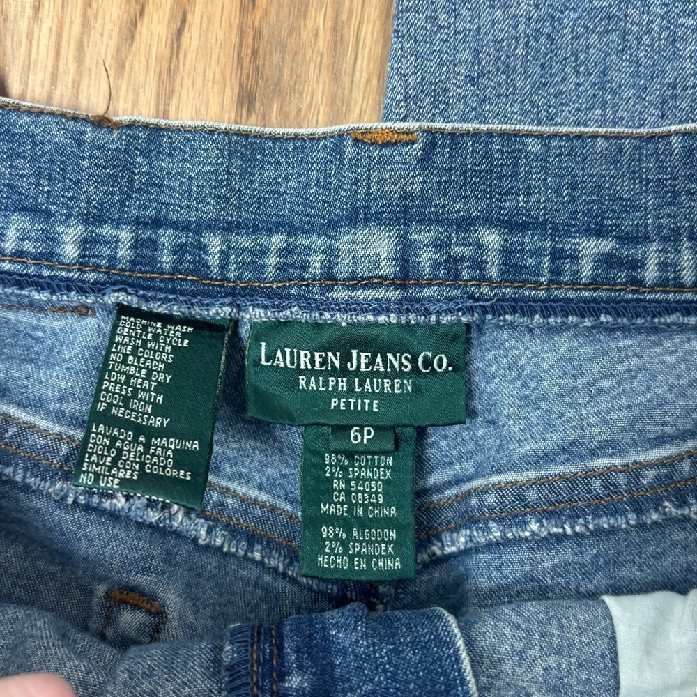 Lauren Jeans Co Medium Wash Denim Pants Petites 6P - Picture 3 of 5